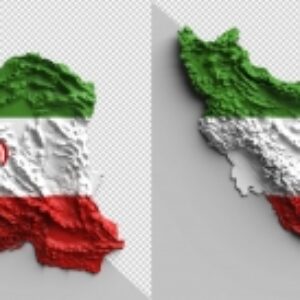 پرچم نقشه سه بعدی ایران