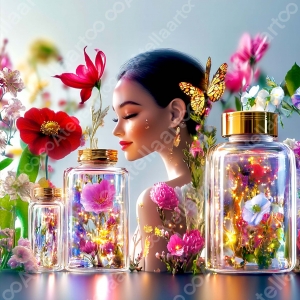 فایل تصاویر خلق شده با هوش مصنوعی ترکیب گل و اجزا ۱