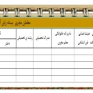 فرم اکسل معلمان مجری  بسته زبان آموزی