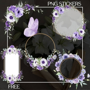 وکتور قاب گلدار png
