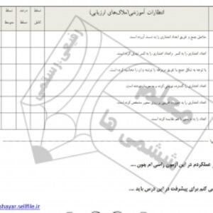 آزمون ریاضی پایه ششم فصل سوم مفهوم، جمع و تفریق اعشار (با فرمت pdf)