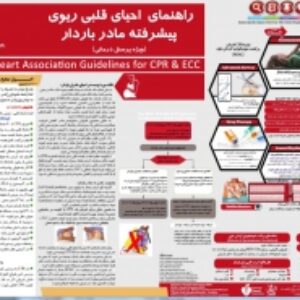پوستر احیای قلبی ریوی مادر باردار بر اساس گایدلاین AHA 2020 (پوستر  CPR زنان باردار)