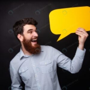 عکس استوک پسر با کادر پیام