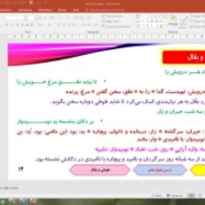 پاورپوینت درس 14 فارسی پایه دهم: طوطی و بقال