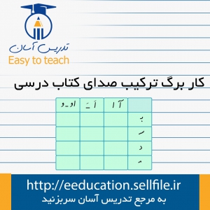تکلیف شب اول دبستان (ابتدایی) جدول ترکیب صدای درسی تا صفحه 74