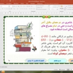 پاورپوینت درس 8 علوم و فنون ادبی پایه دوازدهم انسانی: اختیارات شاعری (2): وزنی