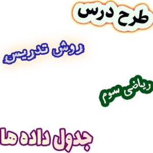 طرح درس و روش تدریس ریاضی سوم، فصل7: جدول داده ها