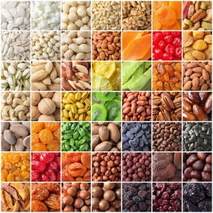 عکس استوک انواع آجیل و میوه خشک