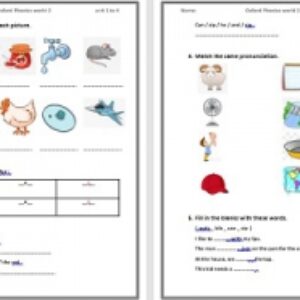 نمونه سوال میانترم فونیکس ورد Oxford Phonics World 2