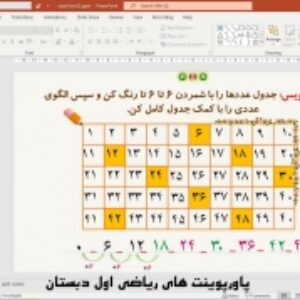 پاورپوینت تم 22 ریاضی پایه اول دبستان (ابتدائی):  شمردن الگوهای 2 و 5 و 6 و 7 ، آشنایی با تقویم ( 35 اسلاید)