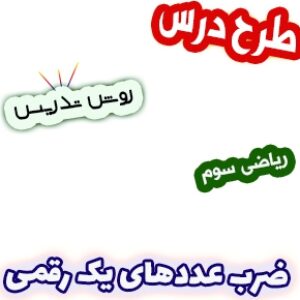 طرح درس و روش تدریس ریاضی سوم، فصل4: ضرب عددهای یک رقمی