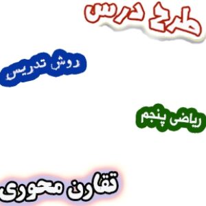طرح درس و روش تدریس ریاضی پنجم، فصل4: تقارن محوری