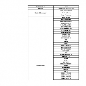 فایل اکسل  آموزشی Functional Excel file