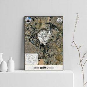 دانلود طرح پوستر تصویر ماهواره ای مکه در سایز A3