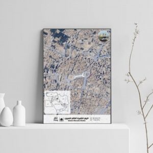 دانلود طرح پوستر تصویر ماهواره ای حرم حضرت معصومه در سایز A3