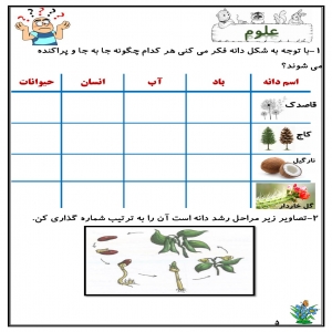 کاربرگ هفته ی دوم بهمن ماه پایه دوم دبستان (ابتدائی): (ریاضی، فارسی، علوم وهدیه) (60 صفحه)