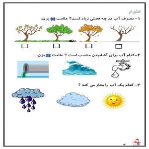 کاربرگ هفته ی دوم دی ماه پایه دوم دبستان (ابتدائی): (ریاضی، فارسی، علوم وهدیه) (23 صفحه)
