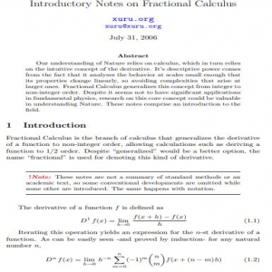 ترجمه مقاله  Introductory Notes on Fractional Calculus