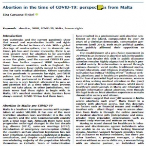 ترجمه مقاله Abortion in the time of COVID-19: perspectives from Malta