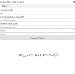 نرم افزار محاسبه ی ISA-TR84-00-02-2002 - Part 2 - Eq - No - 6