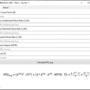 نرم افزار محاسبه ی ISA-TR84-00-02-2002 - Part 2 - Eq - No - 7