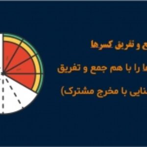 پاورپوینت حرفه ای با انیمیشن و طراحی خاص فصل دوم ریاضی پنجم ابتدایی، آموزش مخرج مشترک