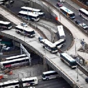 دانلود پاورپوینت تحلیل و بررسی پایانه اتوبوس‌های بین شهری بندر نیویورک(NY Port Authority terminal)