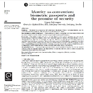 ژورنال   biometric passports and the promise of security  به همراه ترجمه
