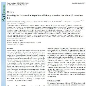 ژورنال Breeding for increased nitrogen-use efficiency: a review for wheat به همراه ترجمه