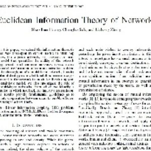 ژورنال Euclidean Information Theory of Networks به همراه ترجمه