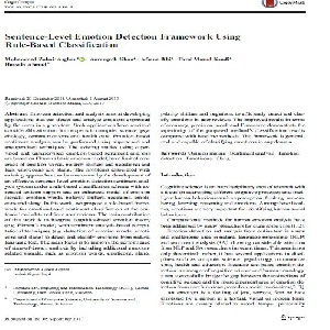 Sentence-Level Emotion Detection Framework Using Rule-Based Classification