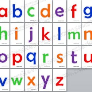 English Alphabet Cards -فلش کارت های الفبای انگلیسی به همراه شعر الفبای انگلیسی و نحوه بازی با کارت ها