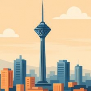 وکتور از نمای شهر تهران